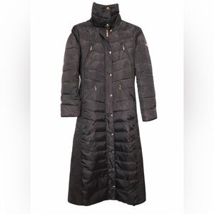Michael Kors Beautiful and Warm Black Long Puffer Jacket with Gold Hardware - XS